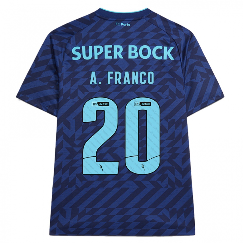 Niño Camiseta André Franco #20 Azul Marino Equipación Tercera 2024/25 La Camisa Argentina