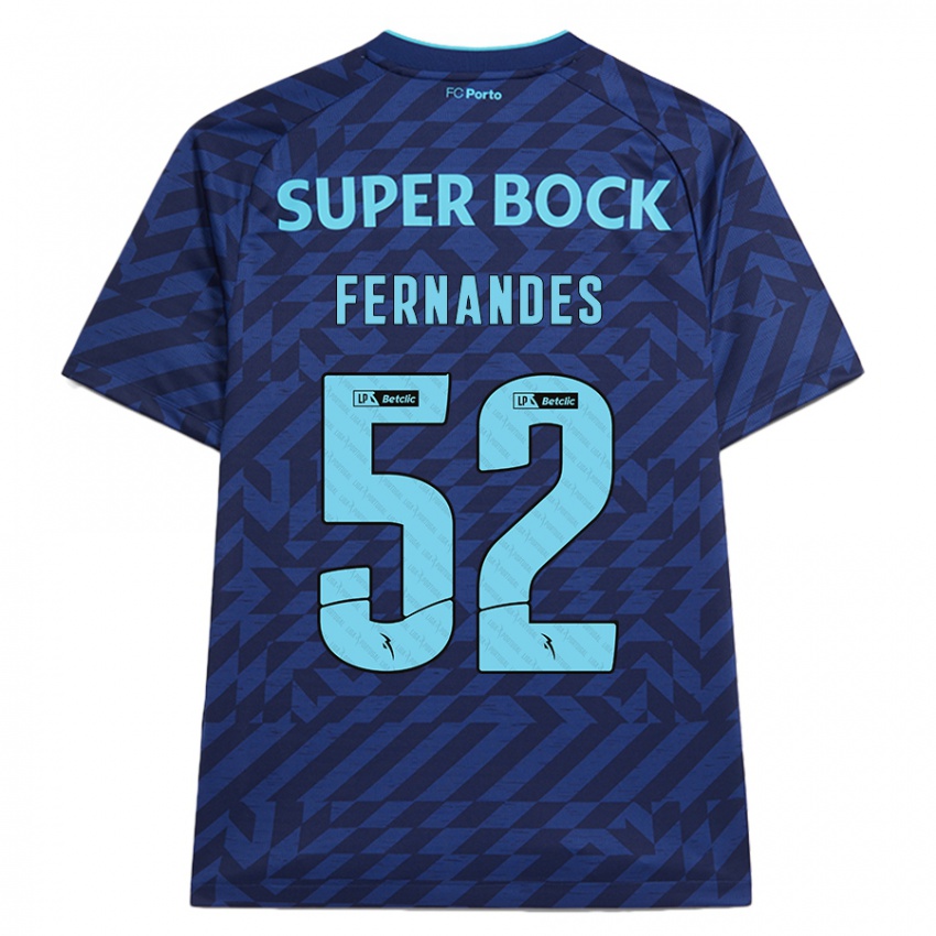 Niño Camiseta Martim Fernandes #52 Azul Marino Equipación Tercera 2024/25 La Camisa Argentina