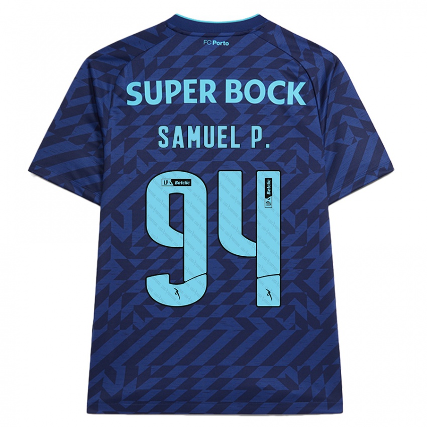 Niño Camiseta Samuel Portugal #94 Azul Marino Equipación Tercera 2024/25 La Camisa Argentina