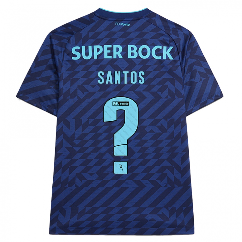 Niño Camiseta Leonardo Santos #0 Azul Marino Equipación Tercera 2024/25 La Camisa Argentina