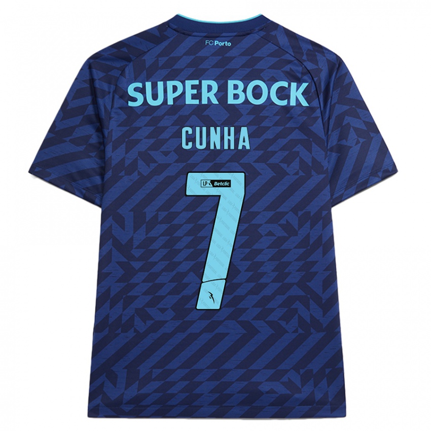 Niño Camiseta Duarte Cunha #7 Azul Marino Equipación Tercera 2024/25 La Camisa Argentina