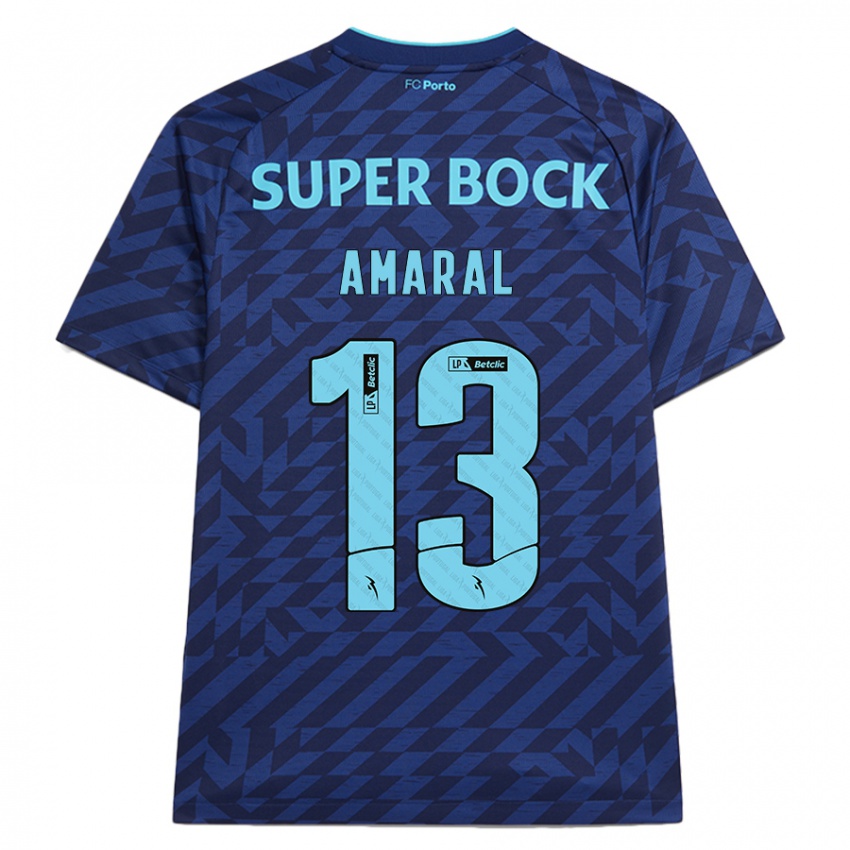 Niño Camiseta Fábio Amaral #13 Azul Marino Equipación Tercera 2024/25 La Camisa Argentina