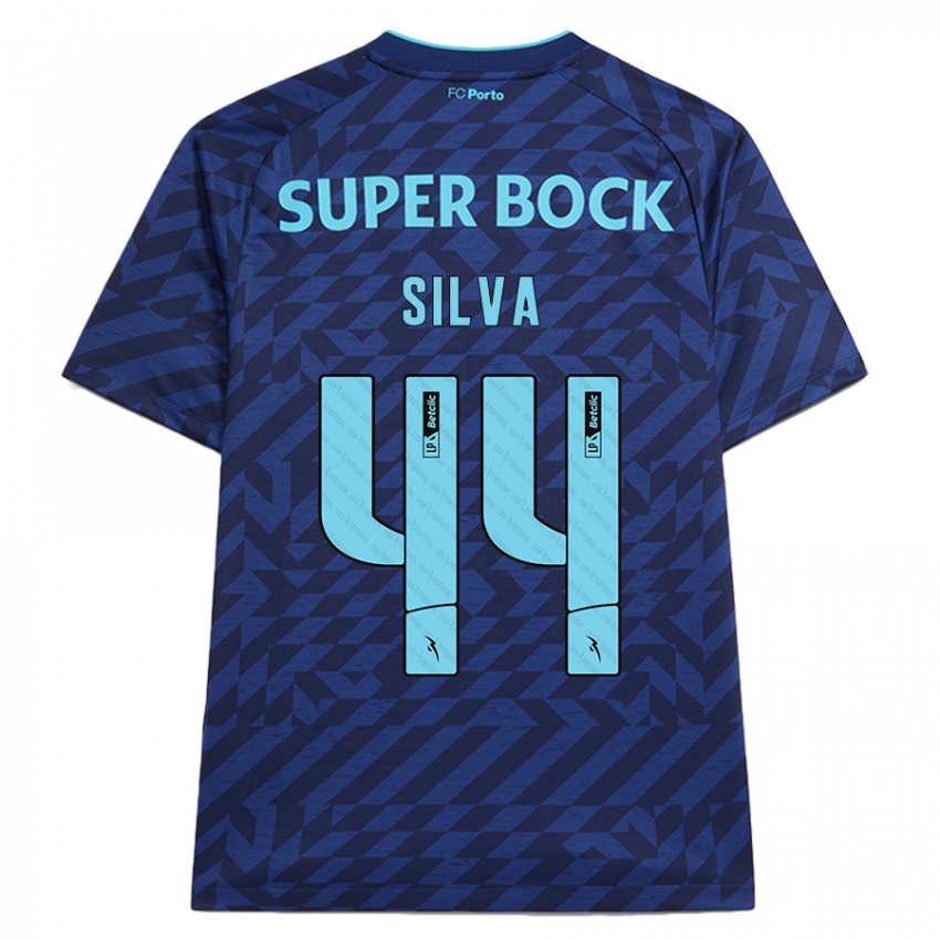 Niño Camiseta Felipe Silva #44 Azul Marino Equipación Tercera 2024/25 La Camisa Argentina