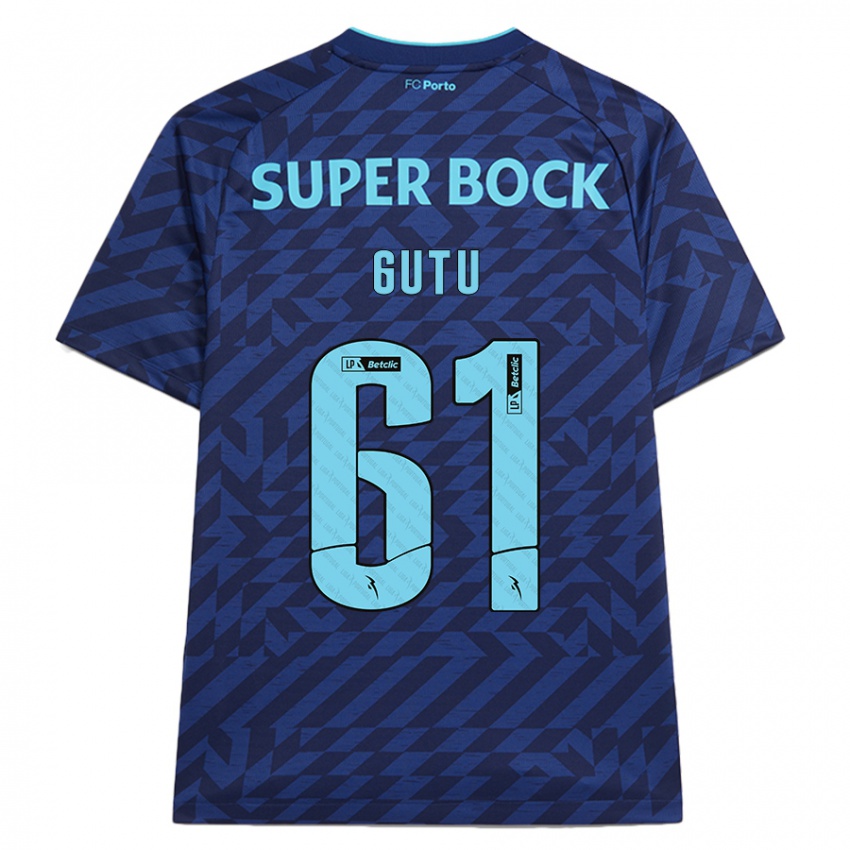 Niño Camiseta Denis Gutu #61 Azul Marino Equipación Tercera 2024/25 La Camisa Argentina