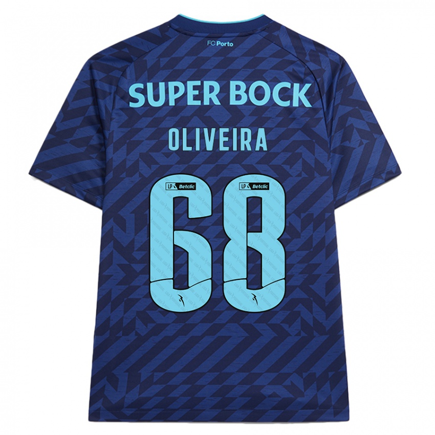 Niño Camiseta André Oliveira #68 Azul Marino Equipación Tercera 2024/25 La Camisa Argentina