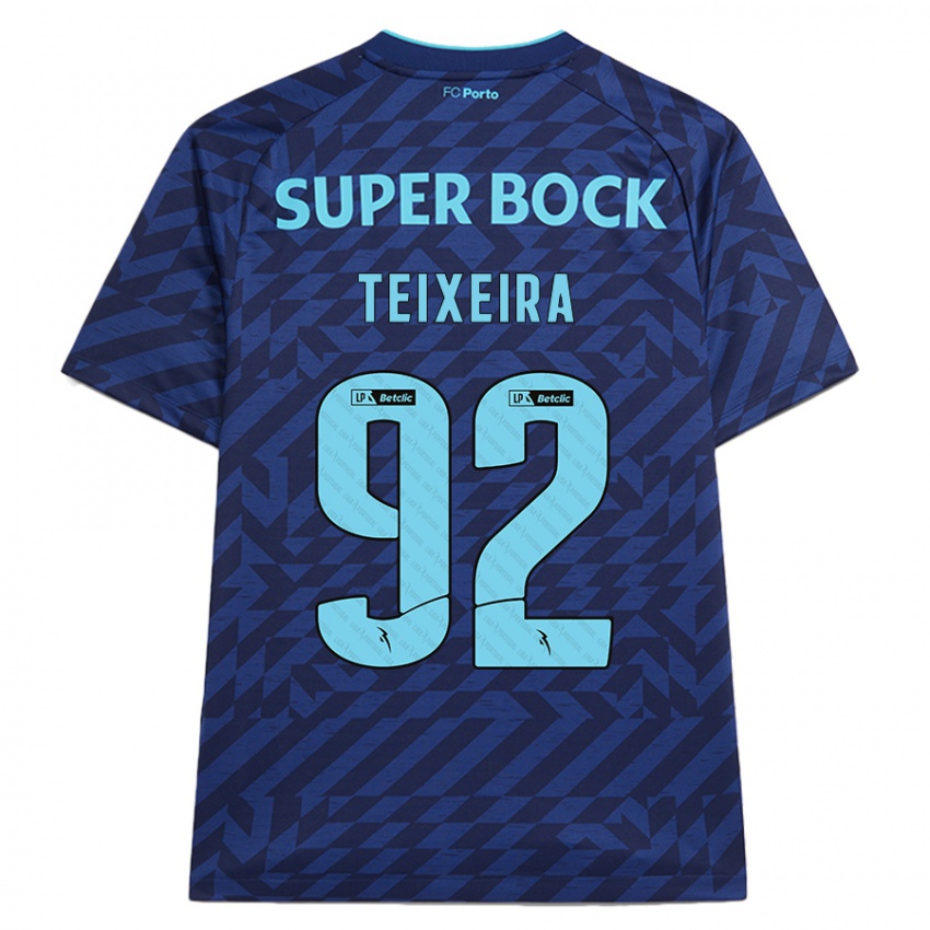 Niño Camiseta João Teixeira #92 Azul Marino Equipación Tercera 2024/25 La Camisa Argentina