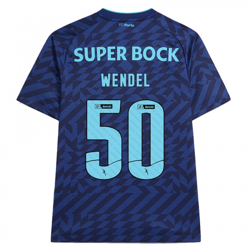 Niño Camiseta Wendel #50 Azul Marino Equipación Tercera 2024/25 La Camisa Argentina