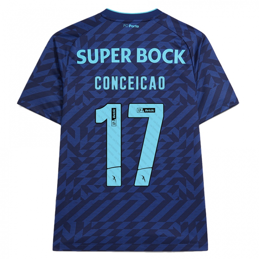 Niño Camiseta Rodrigo Conceicao #17 Azul Marino Equipación Tercera 2024/25 La Camisa Argentina