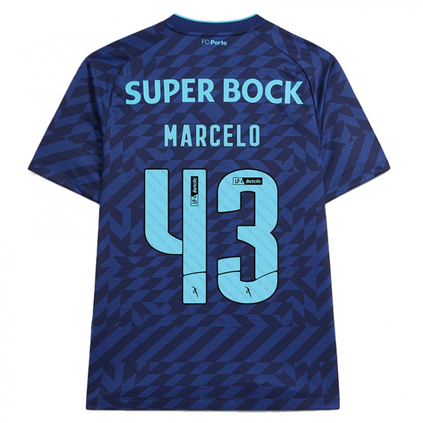 Niño Camiseta Joao Marcelo #43 Azul Marino Equipación Tercera 2024/25 La Camisa Argentina