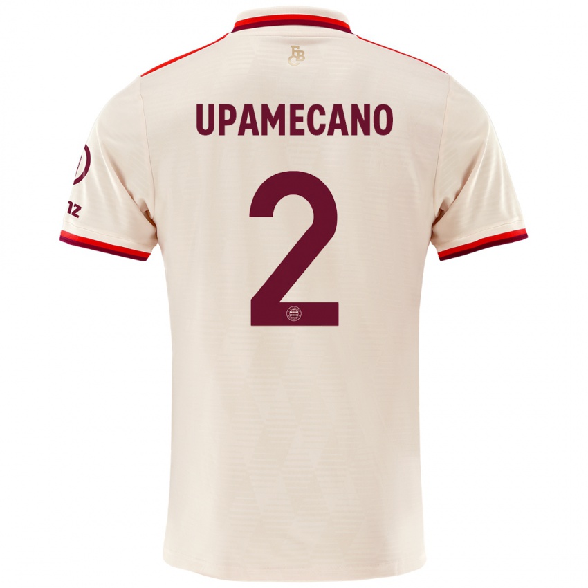 Niño Camiseta Dayot Upamecano #2 Lino Equipación Tercera 2024/25 La Camisa Argentina