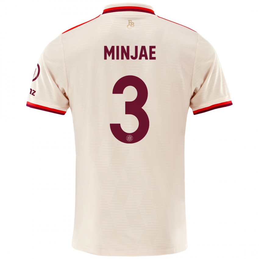 Niño Camiseta Min-Jae Kim #3 Lino Equipación Tercera 2024/25 La Camisa Argentina