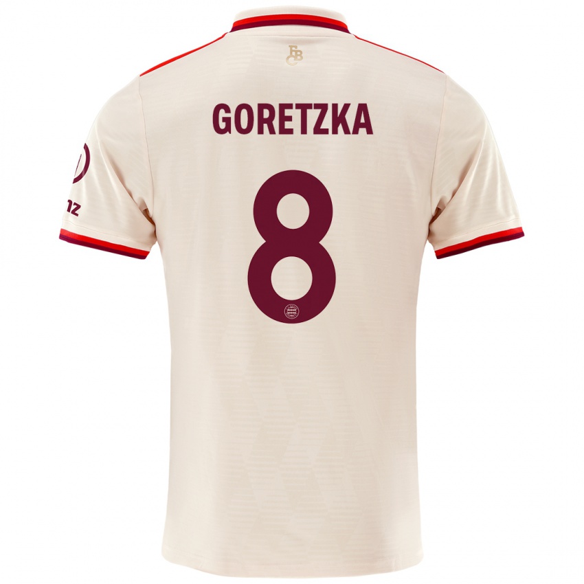 Niño Camiseta Leon Goretzka #8 Lino Equipación Tercera 2024/25 La Camisa Argentina