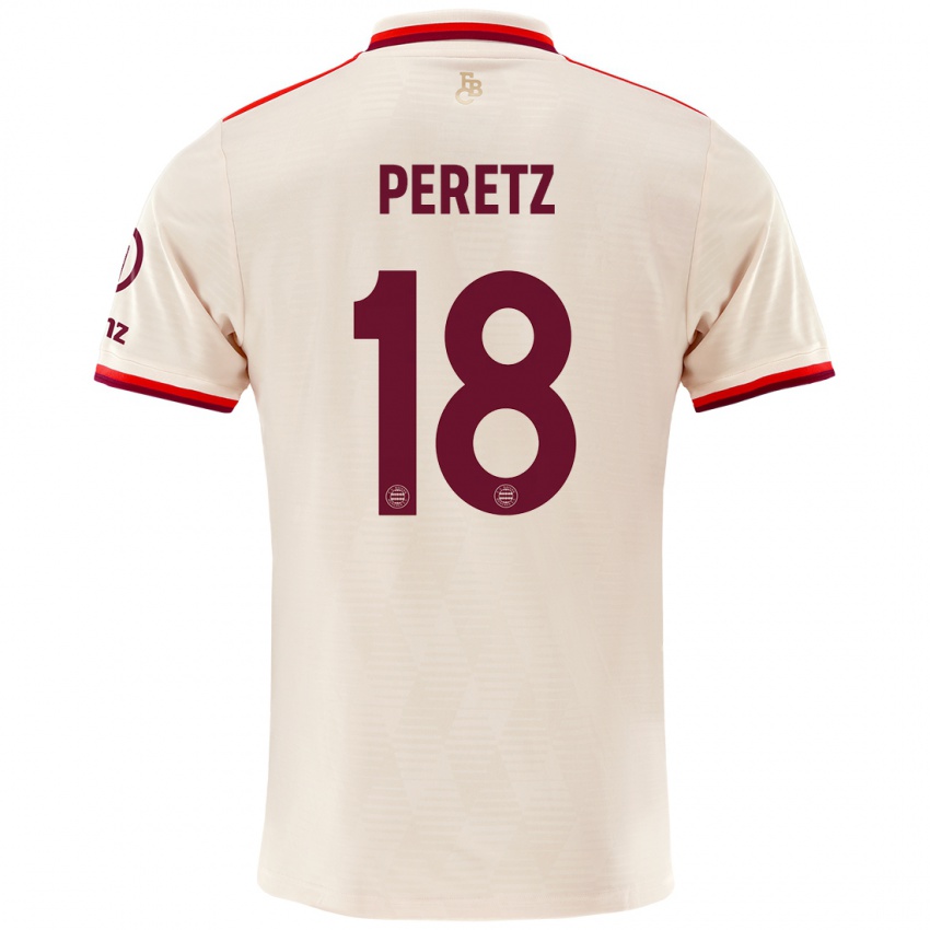 Niño Camiseta Daniel Peretz #18 Lino Equipación Tercera 2024/25 La Camisa Argentina