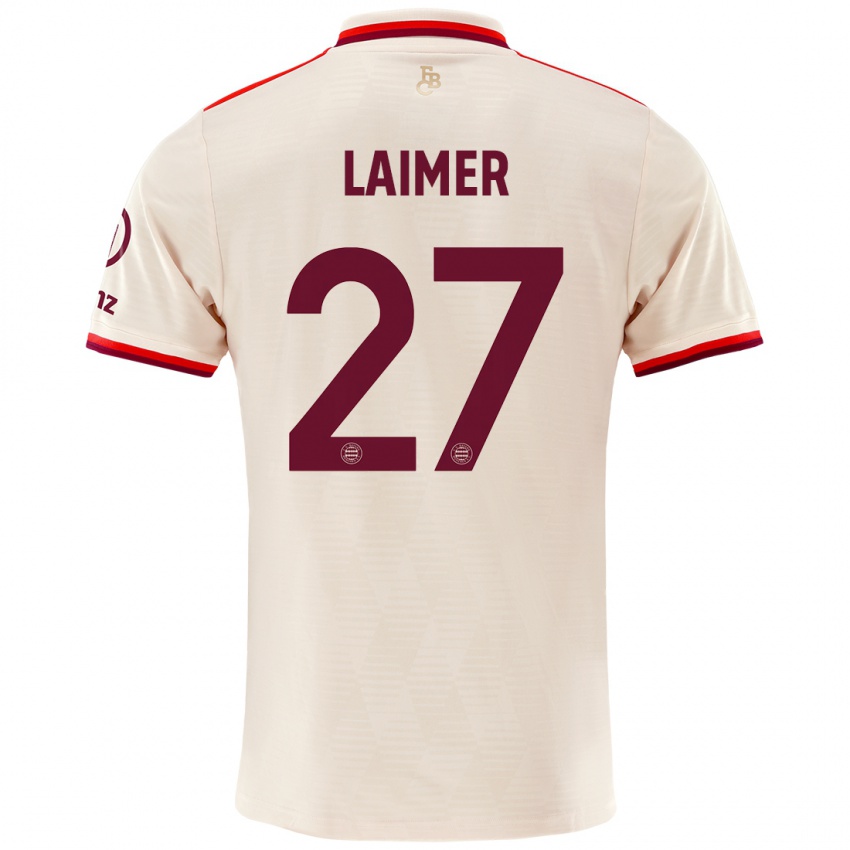 Niño Camiseta Konrad Laimer #27 Lino Equipación Tercera 2024/25 La Camisa Argentina