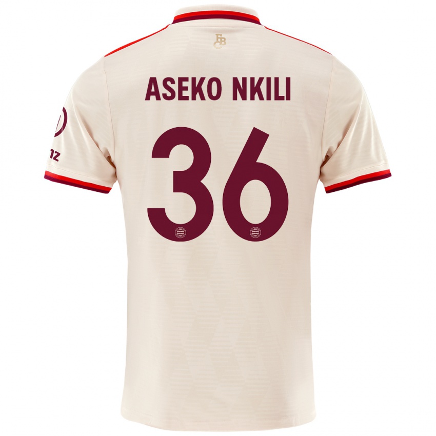 Niño Camiseta Noel Aseko Nkili #36 Lino Equipación Tercera 2024/25 La Camisa Argentina