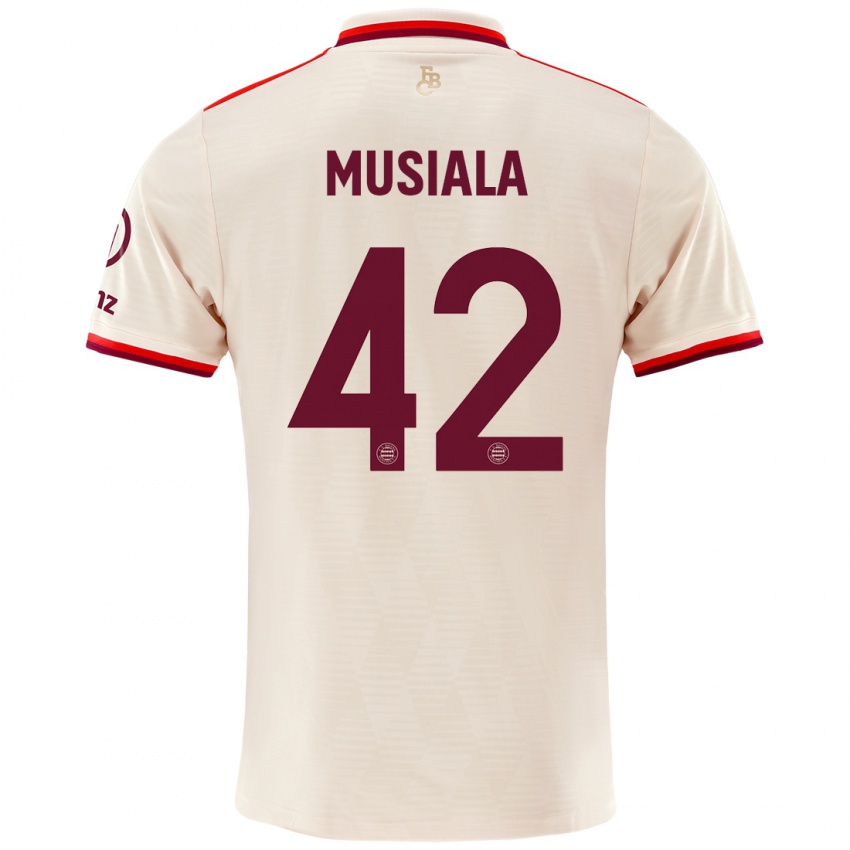 Niño Camiseta Jamal Musiala #42 Lino Equipación Tercera 2024/25 La Camisa Argentina