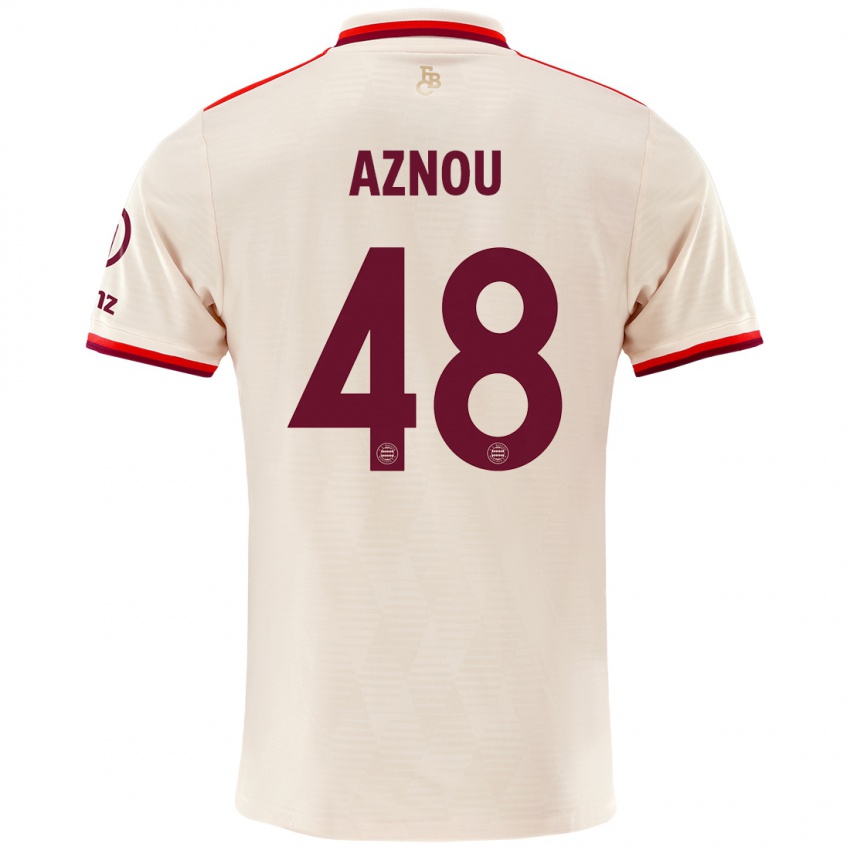 Niño Camiseta Adam Aznou #48 Lino Equipación Tercera 2024/25 La Camisa Argentina