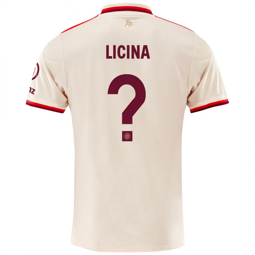 Niño Camiseta Adin Licina #0 Lino Equipación Tercera 2024/25 La Camisa Argentina