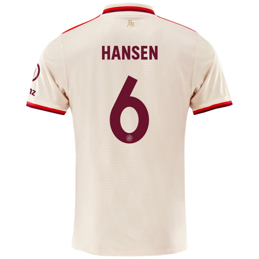 Niño Camiseta Tuva Hansen #6 Lino Equipación Tercera 2024/25 La Camisa Argentina