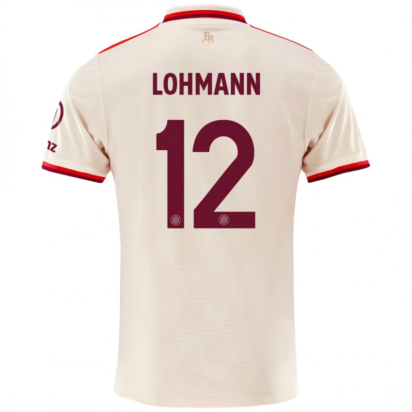 Niño Camiseta Sydney Lohmann #12 Lino Equipación Tercera 2024/25 La Camisa Argentina