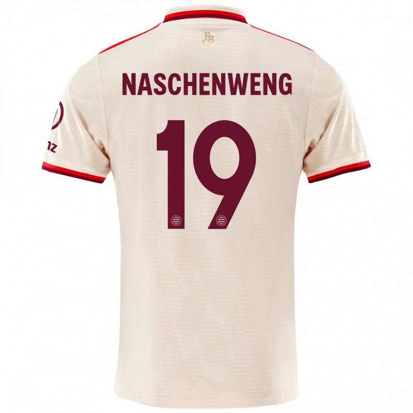 Niño Camiseta Katharina Naschenweng #19 Lino Equipación Tercera 2024/25 La Camisa Argentina