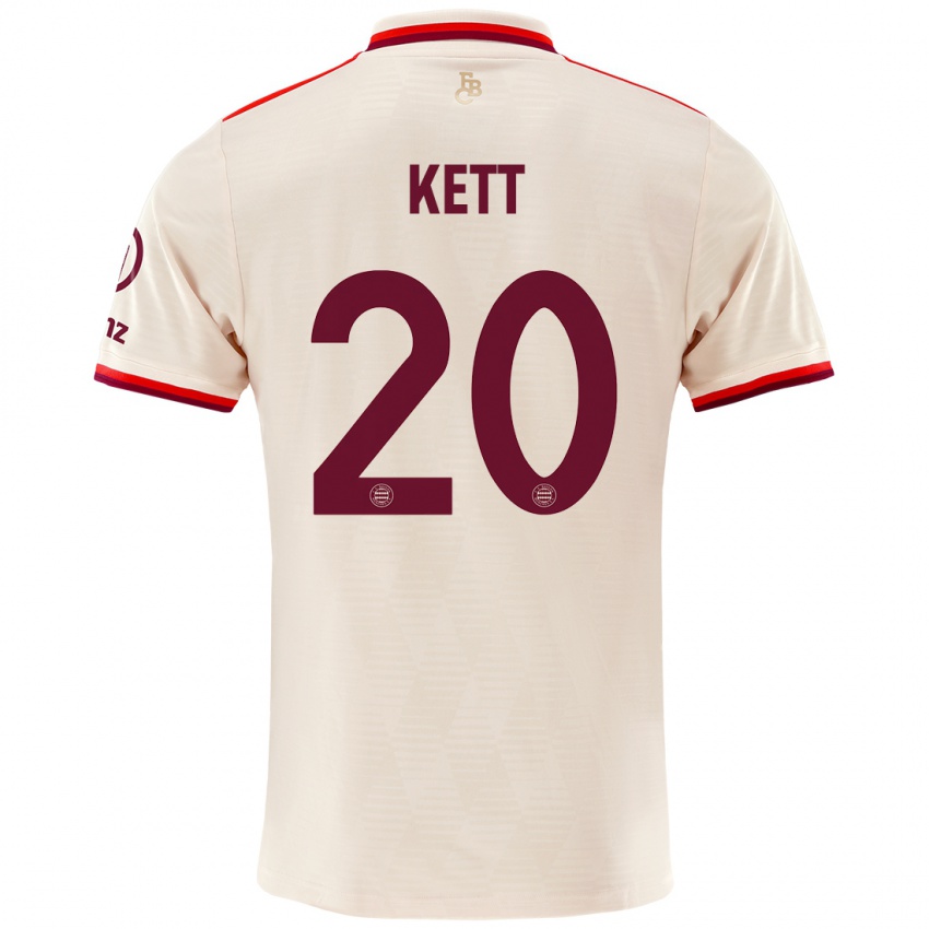 Niño Camiseta Franziska Kett #20 Lino Equipación Tercera 2024/25 La Camisa Argentina