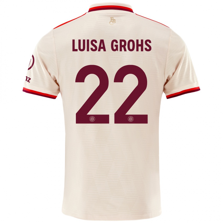 Niño Camiseta Maria Luisa Grohs #22 Lino Equipación Tercera 2024/25 La Camisa Argentina