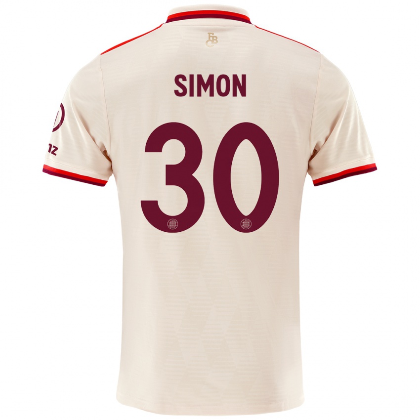 Niño Camiseta Carolin Simon #30 Lino Equipación Tercera 2024/25 La Camisa Argentina