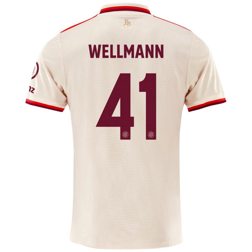 Niño Camiseta Anna Wellmann #41 Lino Equipación Tercera 2024/25 La Camisa Argentina