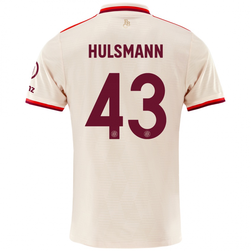 Niño Camiseta Tom Hulsmann #43 Lino Equipación Tercera 2024/25 La Camisa Argentina