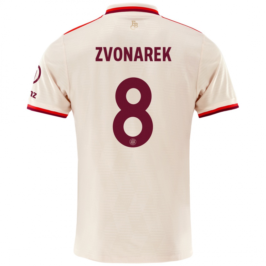 Niño Camiseta Lovro Zvonarek #8 Lino Equipación Tercera 2024/25 La Camisa Argentina