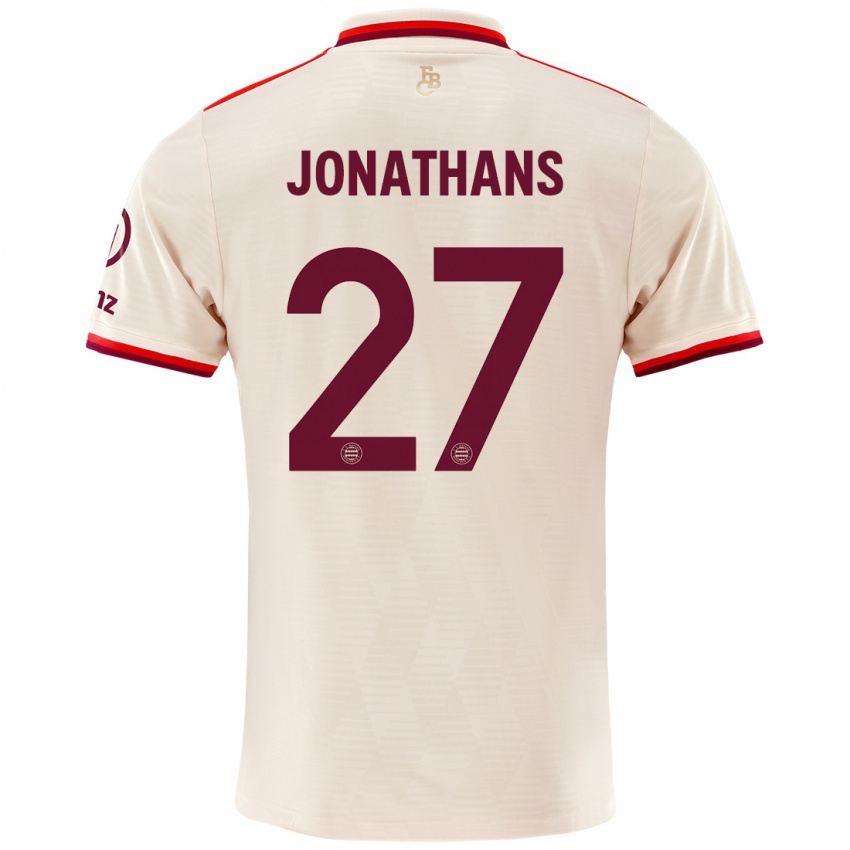 Niño Camiseta David Jonathans #27 Lino Equipación Tercera 2024/25 La Camisa Argentina