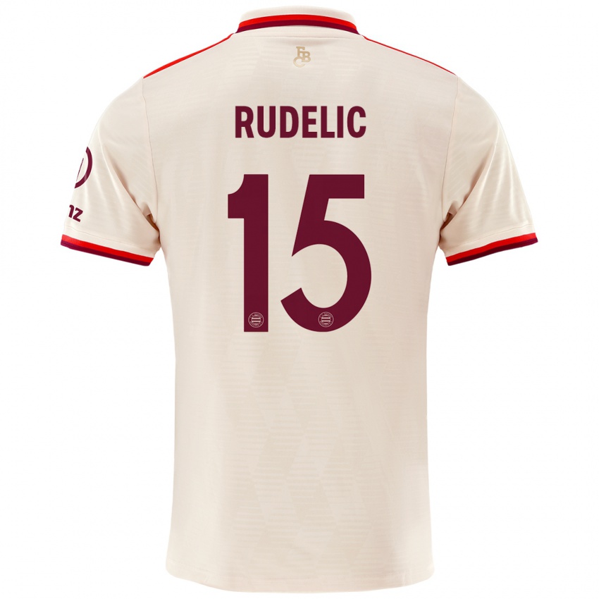 Niño Camiseta Ivana Rudelic #15 Lino Equipación Tercera 2024/25 La Camisa Argentina