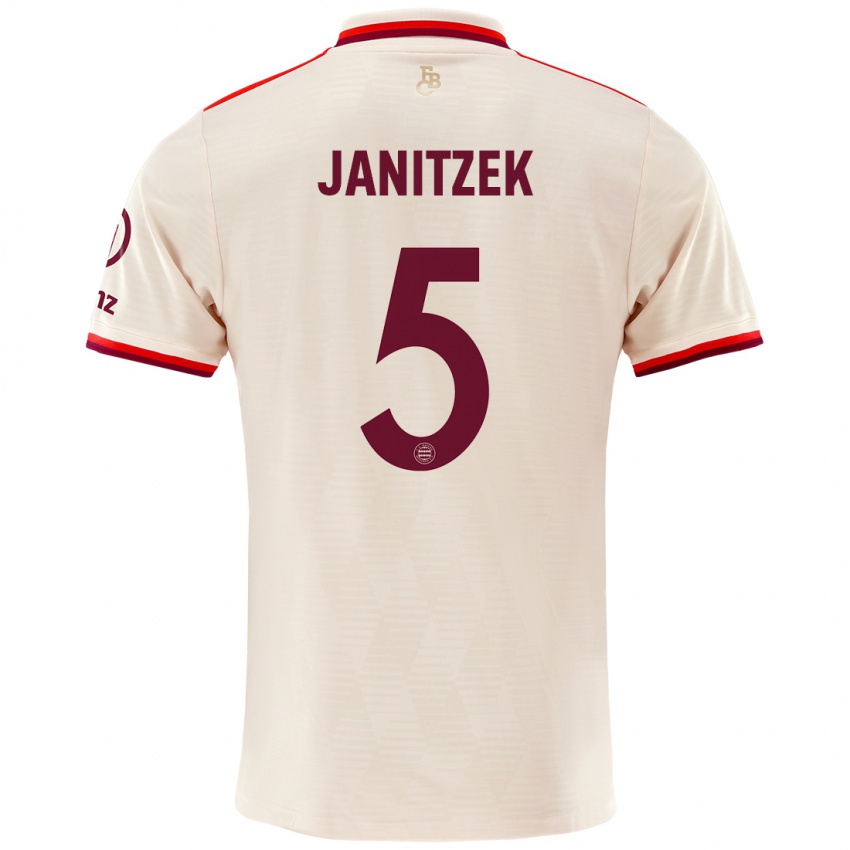 Niño Camiseta Justin Janitzek #5 Lino Equipación Tercera 2024/25 La Camisa Argentina