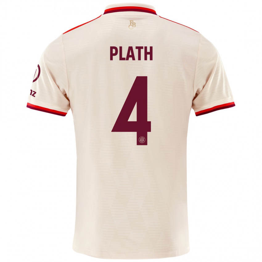 Niño Camiseta Max Plath #4 Lino Equipación Tercera 2024/25 La Camisa Argentina