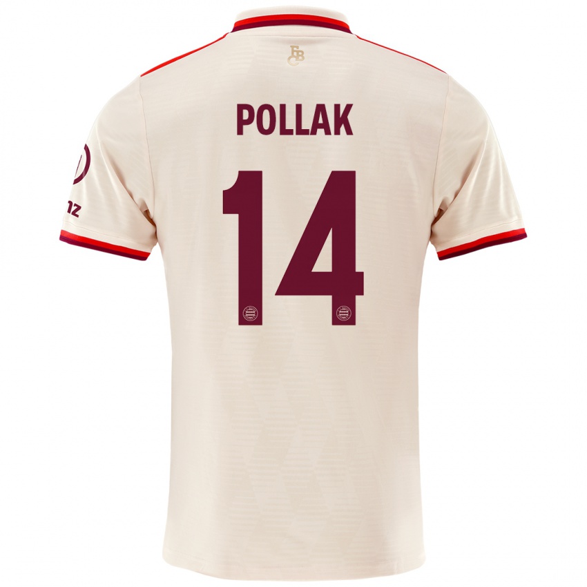 Niño Camiseta Florian Pollak #14 Lino Equipación Tercera 2024/25 La Camisa Argentina