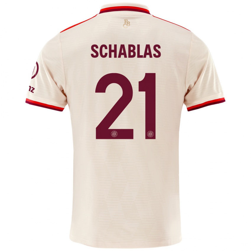 Niño Camiseta Matteo Schablas #21 Lino Equipación Tercera 2024/25 La Camisa Argentina