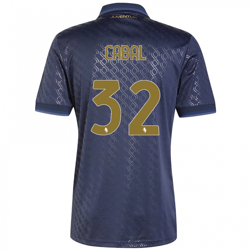 Niño Camiseta Juan Cabal #32 Azul Marino Equipación Tercera 2024/25 La Camisa Argentina