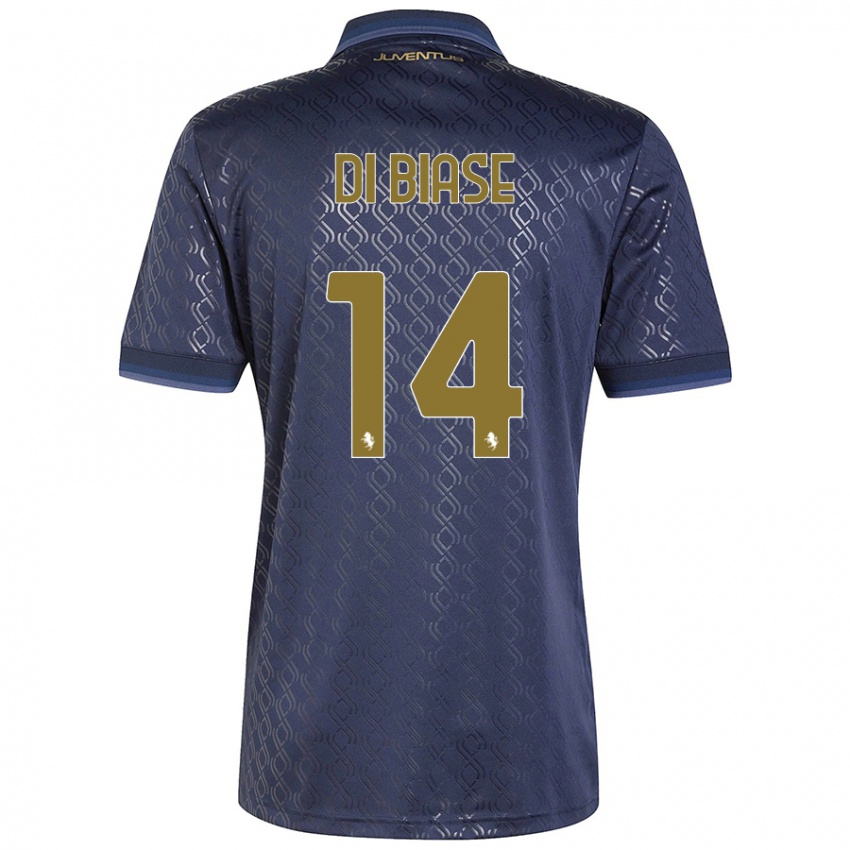 Niño Camiseta Gianmarco Di Biase #14 Azul Marino Equipación Tercera 2024/25 La Camisa Argentina