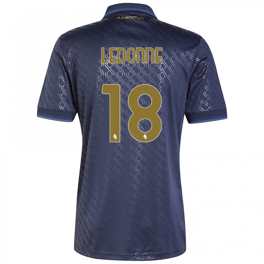 Niño Camiseta Nicolò Ledonne #18 Azul Marino Equipación Tercera 2024/25 La Camisa Argentina