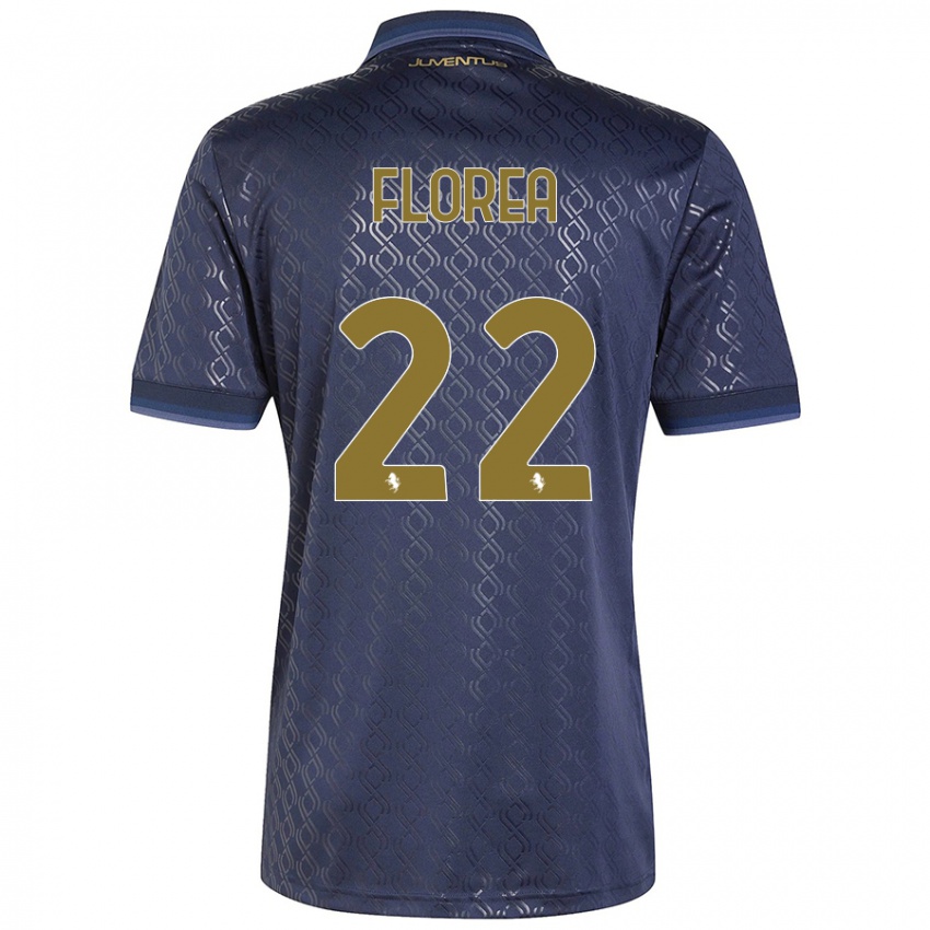 Niño Camiseta Andrei Florea #22 Azul Marino Equipación Tercera 2024/25 La Camisa Argentina