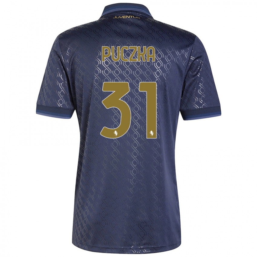 Niño Camiseta David Puczka #31 Azul Marino Equipación Tercera 2024/25 La Camisa Argentina