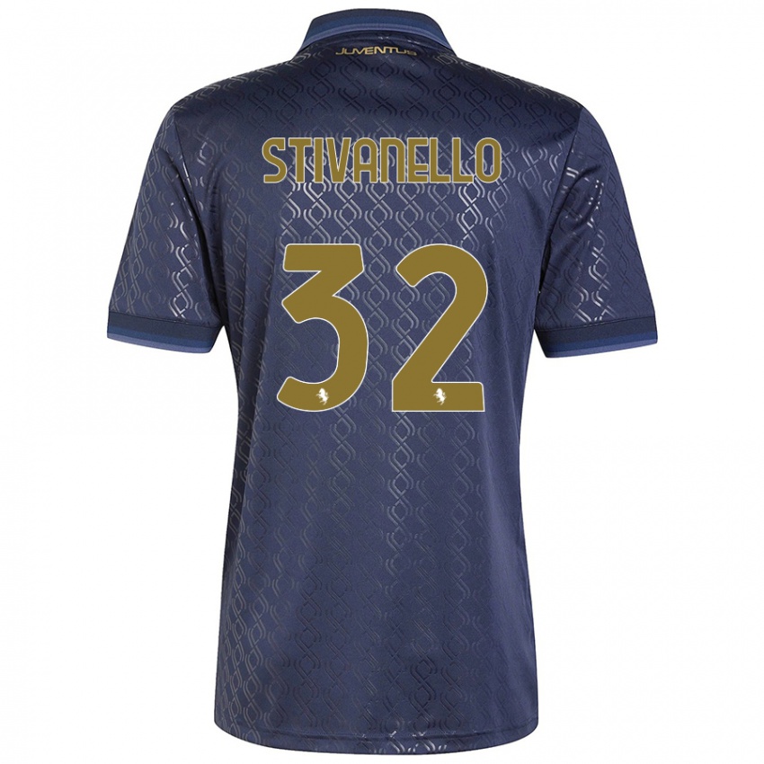 Niño Camiseta Riccardo Stivanello #32 Azul Marino Equipación Tercera 2024/25 La Camisa Argentina