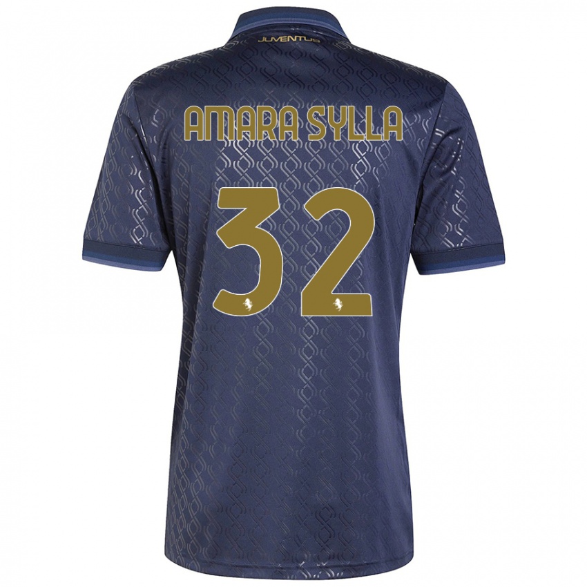 Niño Camiseta Idris Amara Sylla #32 Azul Marino Equipación Tercera 2024/25 La Camisa Argentina