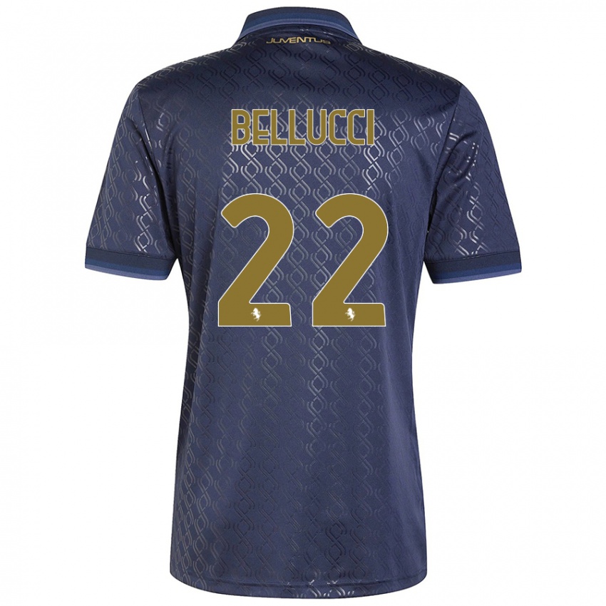 Niño Camiseta Melissa Bellucci #22 Azul Marino Equipación Tercera 2024/25 La Camisa Argentina