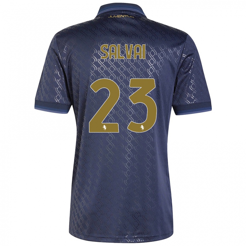 Niño Camiseta Cecilia Salvai #23 Azul Marino Equipación Tercera 2024/25 La Camisa Argentina