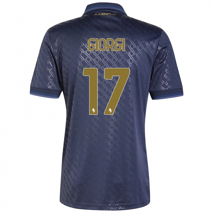 Niño Camiseta Lorenzo Giorgi #17 Azul Marino Equipación Tercera 2024/25 La Camisa Argentina