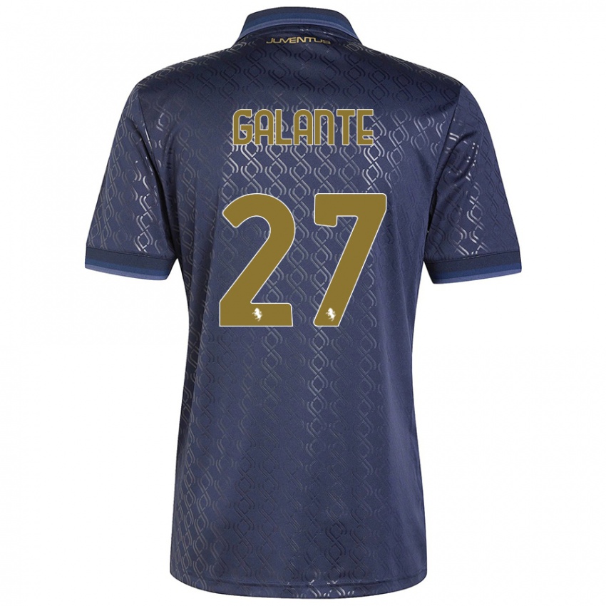 Niño Camiseta Tommaso Galante #27 Azul Marino Equipación Tercera 2024/25 La Camisa Argentina