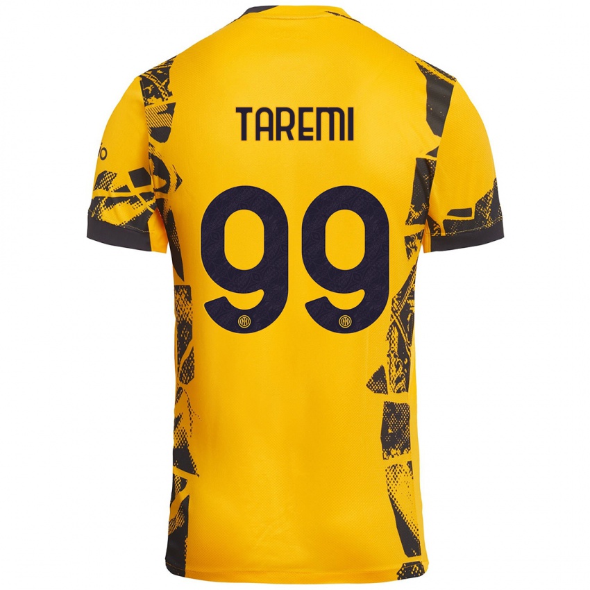 Niño Camiseta Mehdi Taremi #99 Dorado Negro Equipación Tercera 2024/25 La Camisa Argentina