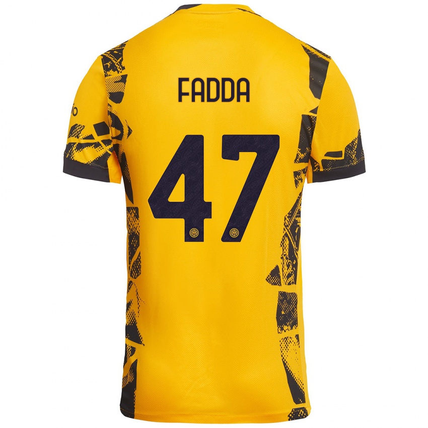 Niño Camiseta Paola Fadda #47 Dorado Negro Equipación Tercera 2024/25 La Camisa Argentina